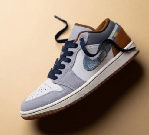 Air Jordan 1 Retro Low “Phantom Denim Swoosh”