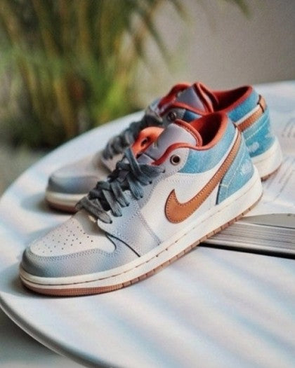 NIKE Air Jordan 1 Low Repaired Denim